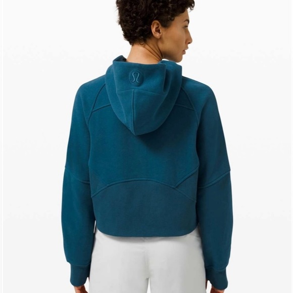 Lululemon Scuba Oversized 1/2 Zip Hoodie Size M/L in Blue Borealis - Picture 2 of 9